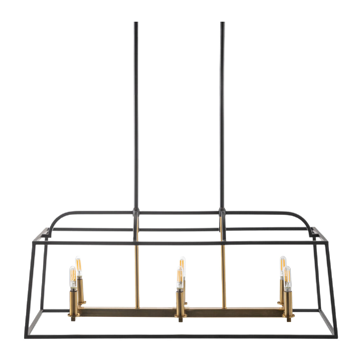   Modern European furniture - Black Iron Framed 6-Light Chandelier - www.oroa.com | Oroa.com