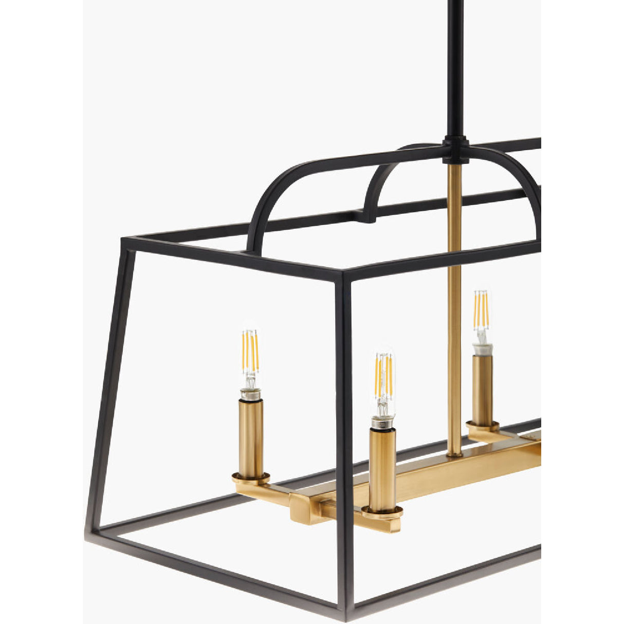   Modern European furniture - Black Iron Framed 6-Light Chandelier - www.oroa.com | Oroa.com