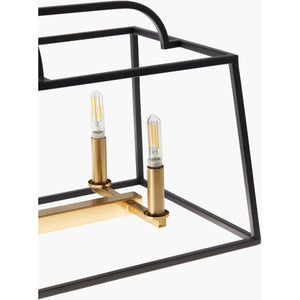   Modern European furniture - Black Iron Framed 6-Light Chandelier - www.oroa.com | Oroa.com