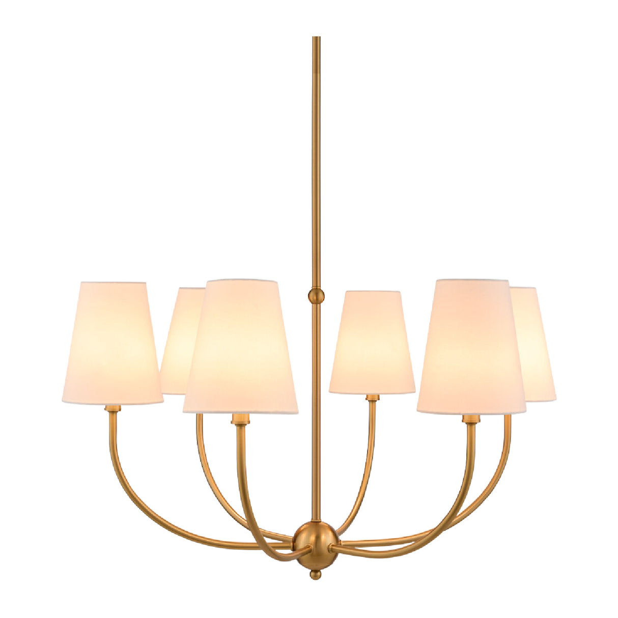   Modern European furniture - White Cotton Shade Chandelier - www.oroa.com | Oroa.com