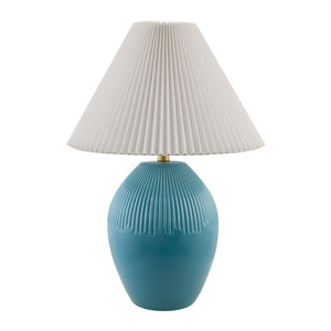  Modern European furniture - Ceramic Pleated Linen Table Lamp - www.oroa.com | Oroa.com