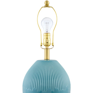   Modern European furniture - Ceramic Pleated Linen Table Lamp - www.oroa.com | Oroa.com