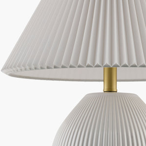   Modern European furniture - Ceramic Pleated Linen Table Lamp - www.oroa.com | Oroa.com