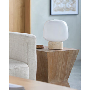   Modern European furniture - Travertine Base Table Lamp - www.oroa.com | Oroa.com
