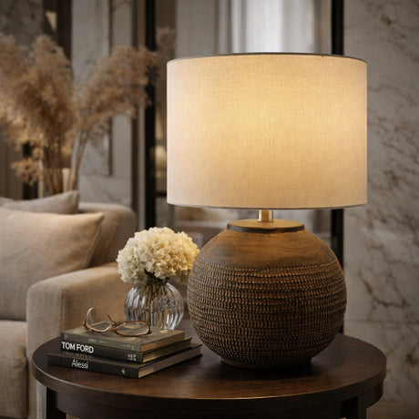   Modern European furniture - Glazed Black Ceramic Table Lamp - www.oroa.com | Oroa.com
