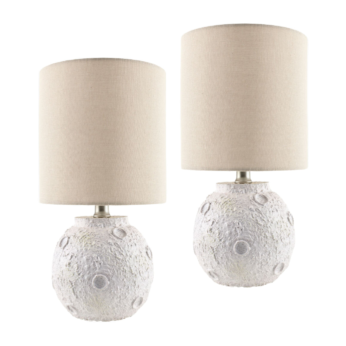   Modern European furniture - Textured Round Base Table Lamps (2) - www.oroa.com | Oroa.com
