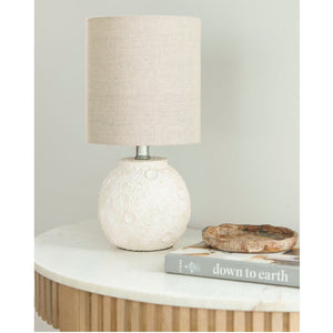   Modern European furniture - Textured Round Base Table Lamps (2) - www.oroa.com | Oroa.com