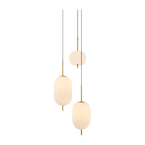   Modern European furniture - 3-Light White Glass Chandelier - www.oroa.com | Oroa.com