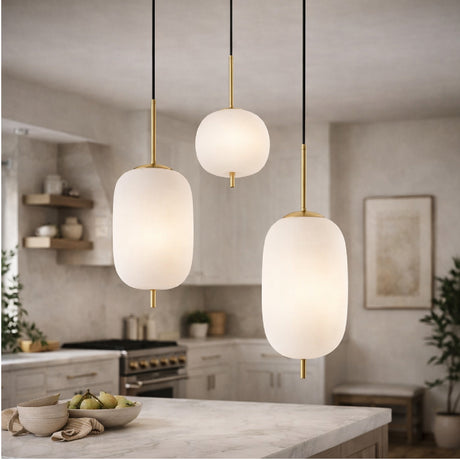   Modern European furniture - 3-Light White Glass Chandelier - www.oroa.com | Oroa.com