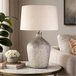   Modern European furniture - Distressed Taupe Glass Table Lamp - www.oroa.com | Oroa.com