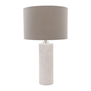   Modern European furniture - White Cylindrical Marble Table Lamp - www.oroa.com | Oroa.com