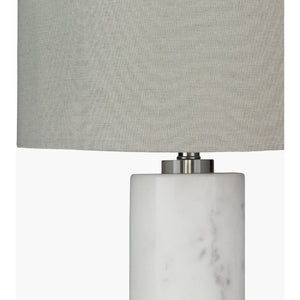   Modern European furniture - White Cylindrical Marble Table Lamp - www.oroa.com | Oroa.com