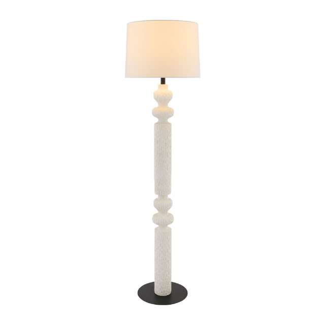 Modern European furniture - Lacquered White Accent Floor Lamp - www.oroa.com
