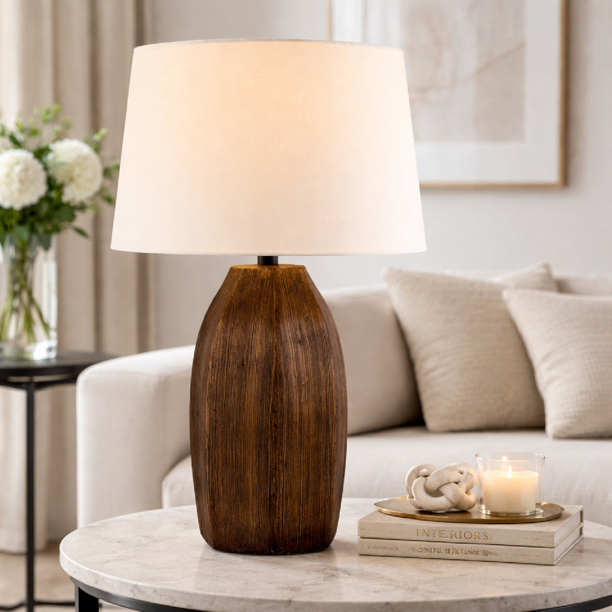   Modern European furniture - Brown Paper Accent Table Lamp - www.oroa.com | Oroa.com