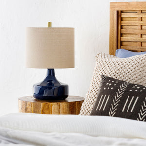   Modern European furniture - Drum Linen Ceramic Table Lamp - www.oroa.com | Oroa.com