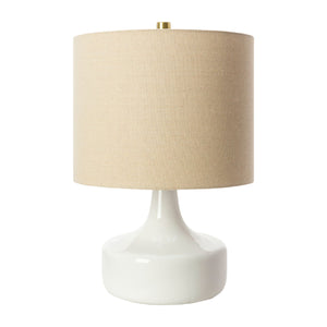   Modern European furniture - Drum Linen Ceramic Table Lamp - www.oroa.com | Oroa.com