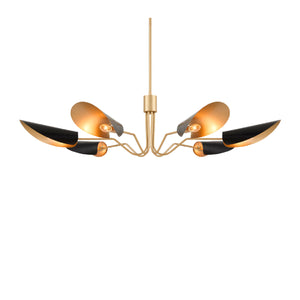   Modern European furniture - Black Metal Shades 6-Light Chandelier - www.oroa.com | Oroa.com
