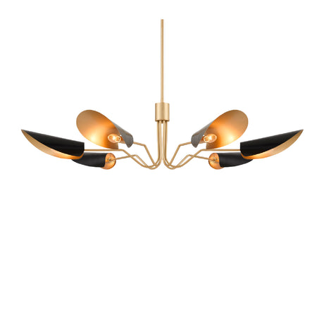   Modern European furniture - Black Metal Shades 6-Light Chandelier - www.oroa.com | Oroa.com