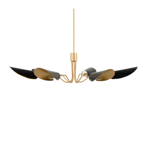   Modern European furniture - Black Metal Shades 6-Light Chandelier - www.oroa.com | Oroa.com