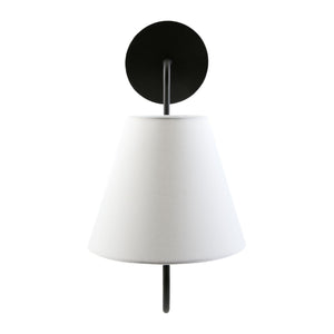   Modern European furniture - Linen Curved-Arm Wall Lamp - www.oroa.com | Oroa.com