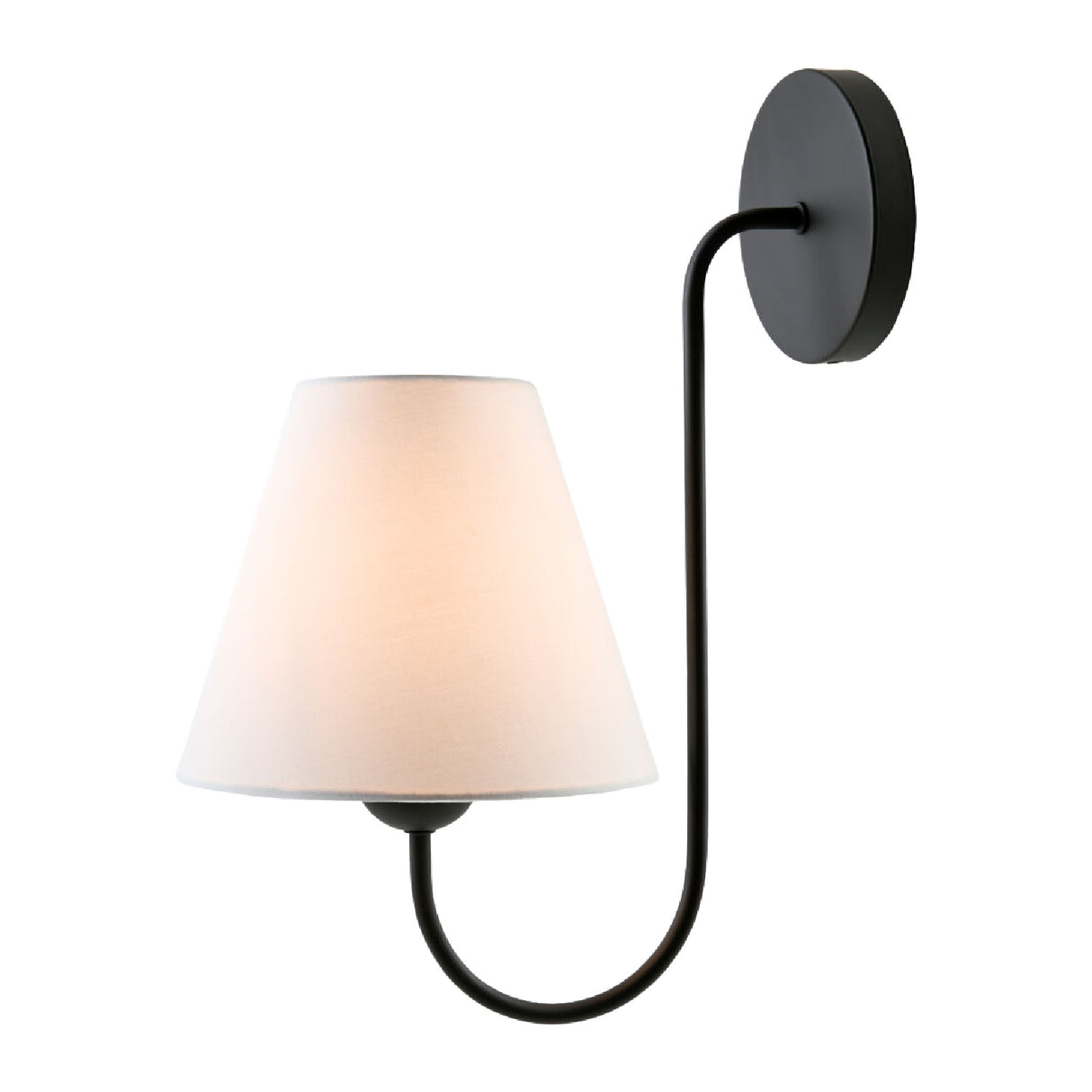   Modern European furniture - Linen Curved-Arm Wall Lamp - www.oroa.com | Oroa.com