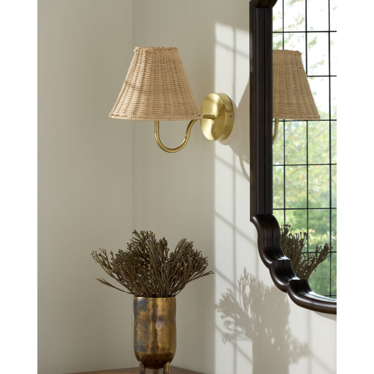   Modern European furniture - Rattan Shade Wall Lamp - www.oroa.com | Oroa.com