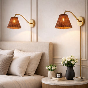   Modern European furniture - Rattan Shade Wall Lamp - www.oroa.com | Oroa.com