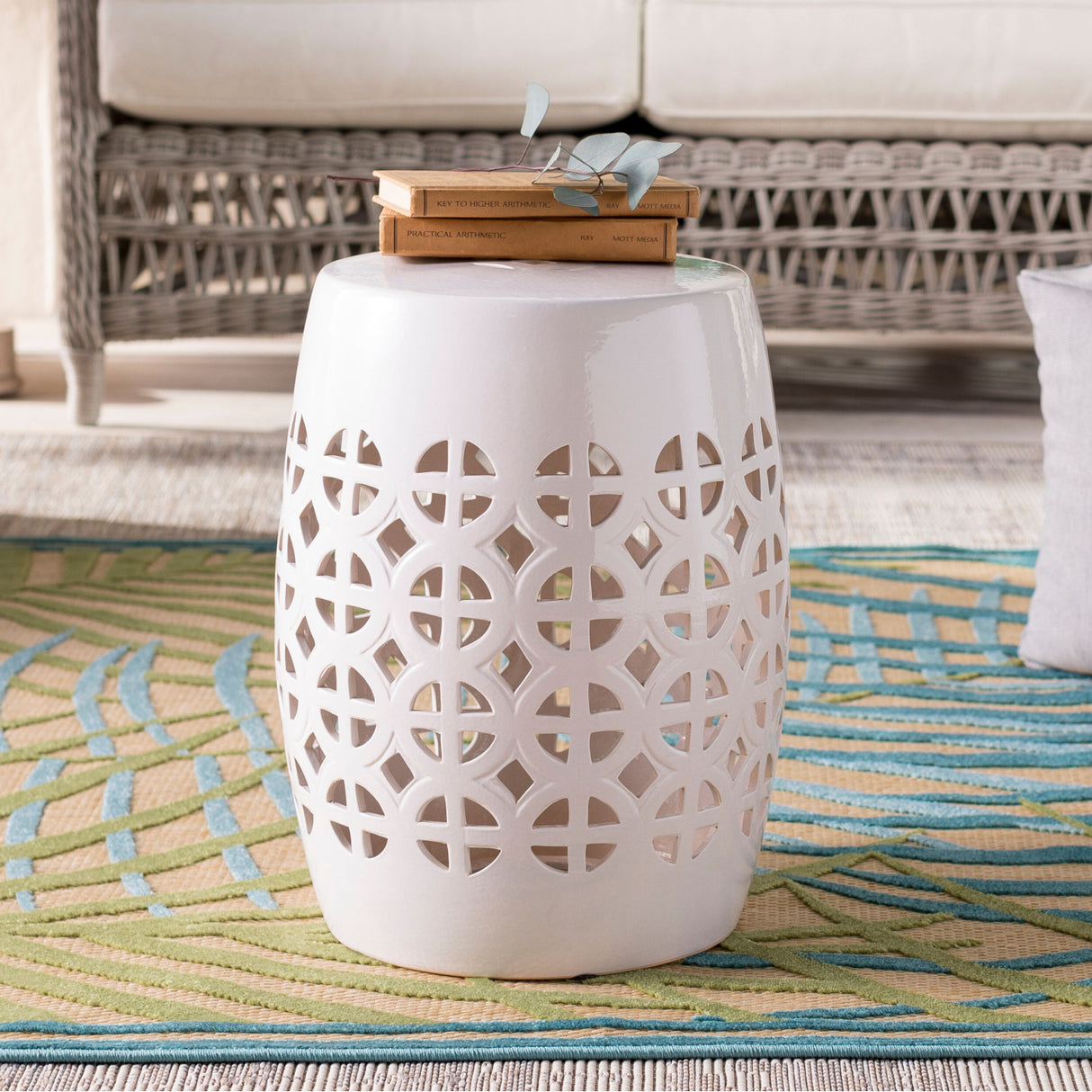   Modern European furniture - Openwork Ceramic Garden Stool - www.oroa.com | Oroa.com