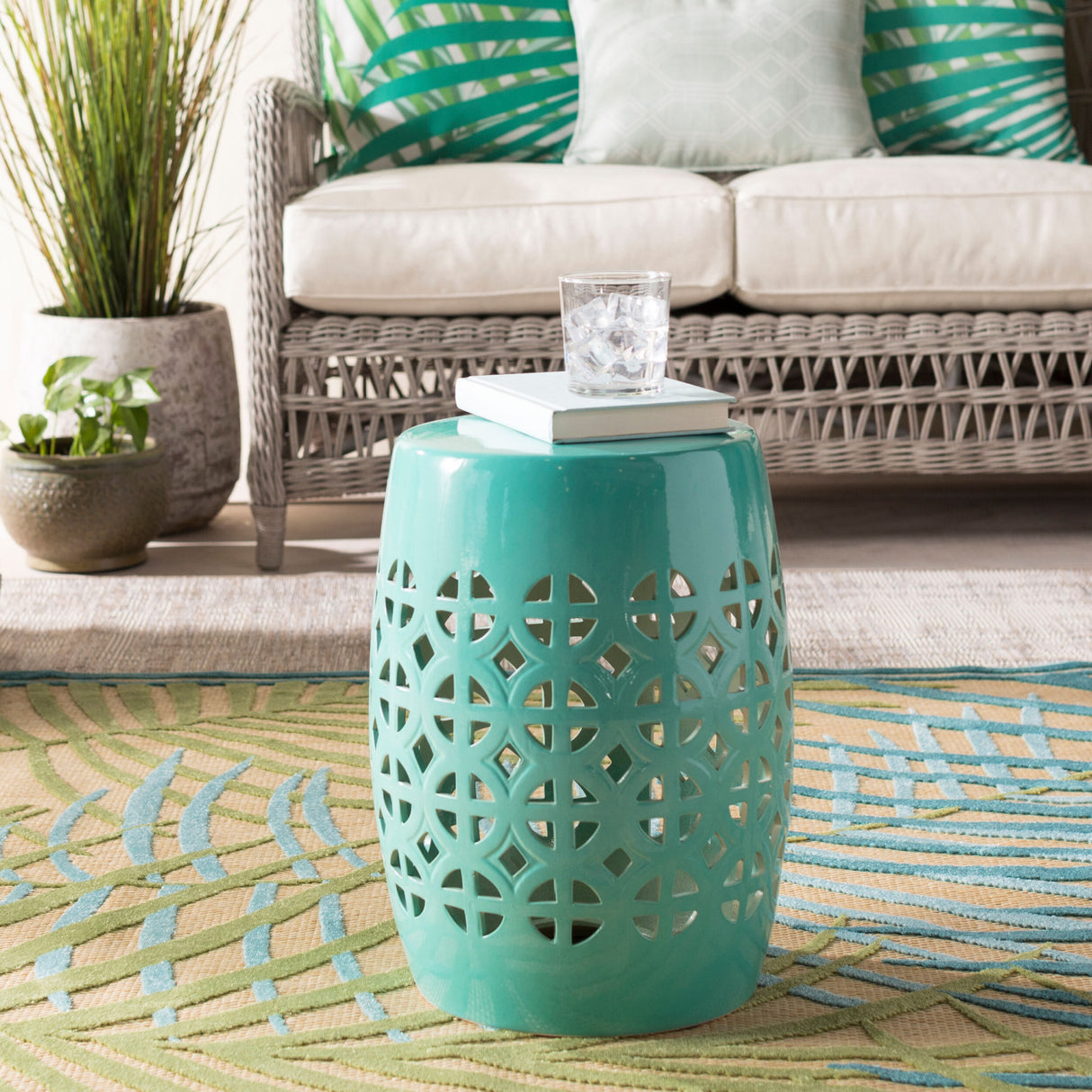   Modern European furniture - Openwork Ceramic Garden Stool - www.oroa.com | Oroa.com
