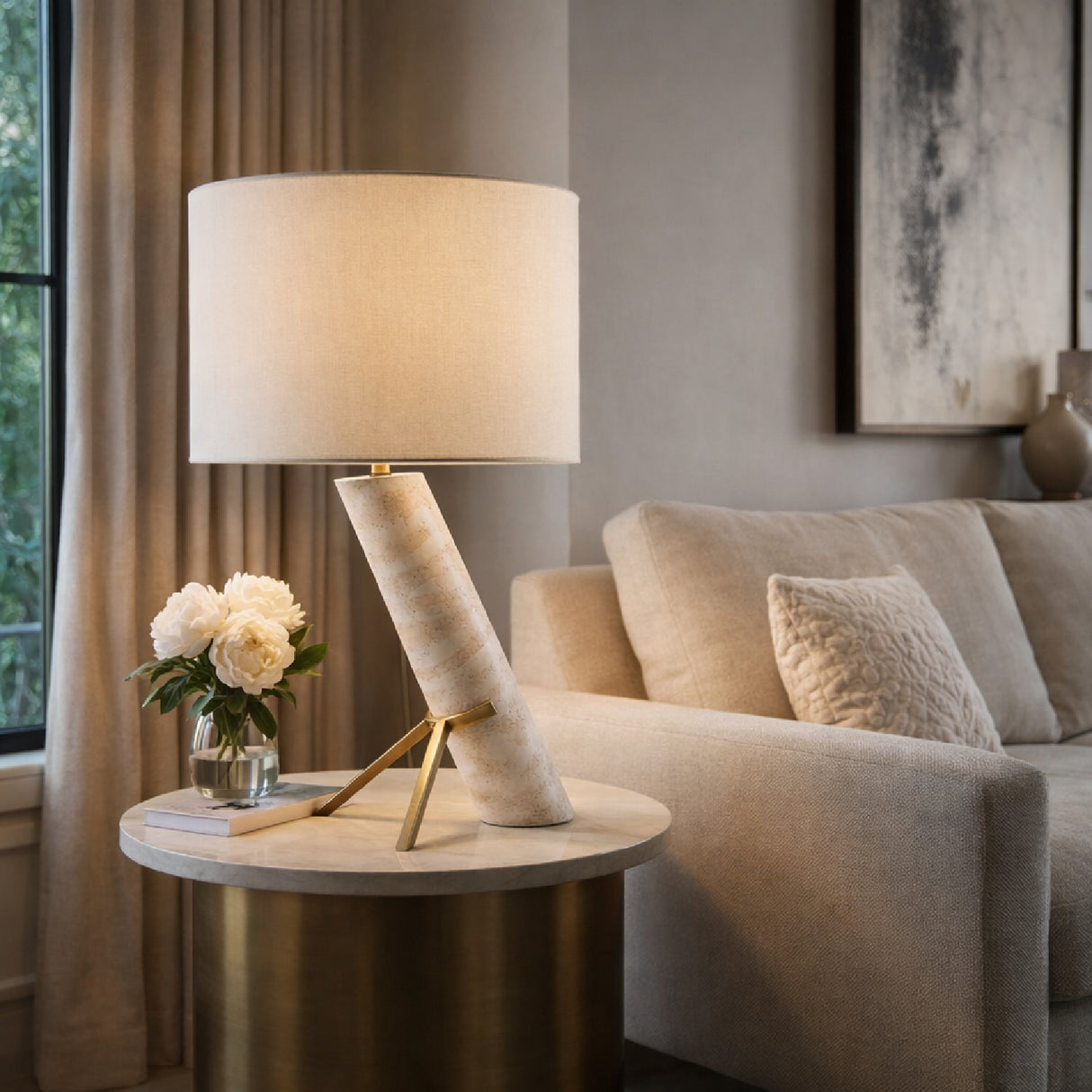   Tilted Tube Base Table Lamp | Oroa.com