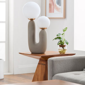   Modern European furniture - Double Round Glass Table Lamp L - www.oroa.com | Oroa.com
