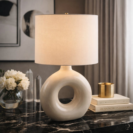   Modern European furniture - Ceramic Ring Accent Table Lamp - www.oroa.com | Oroa.com