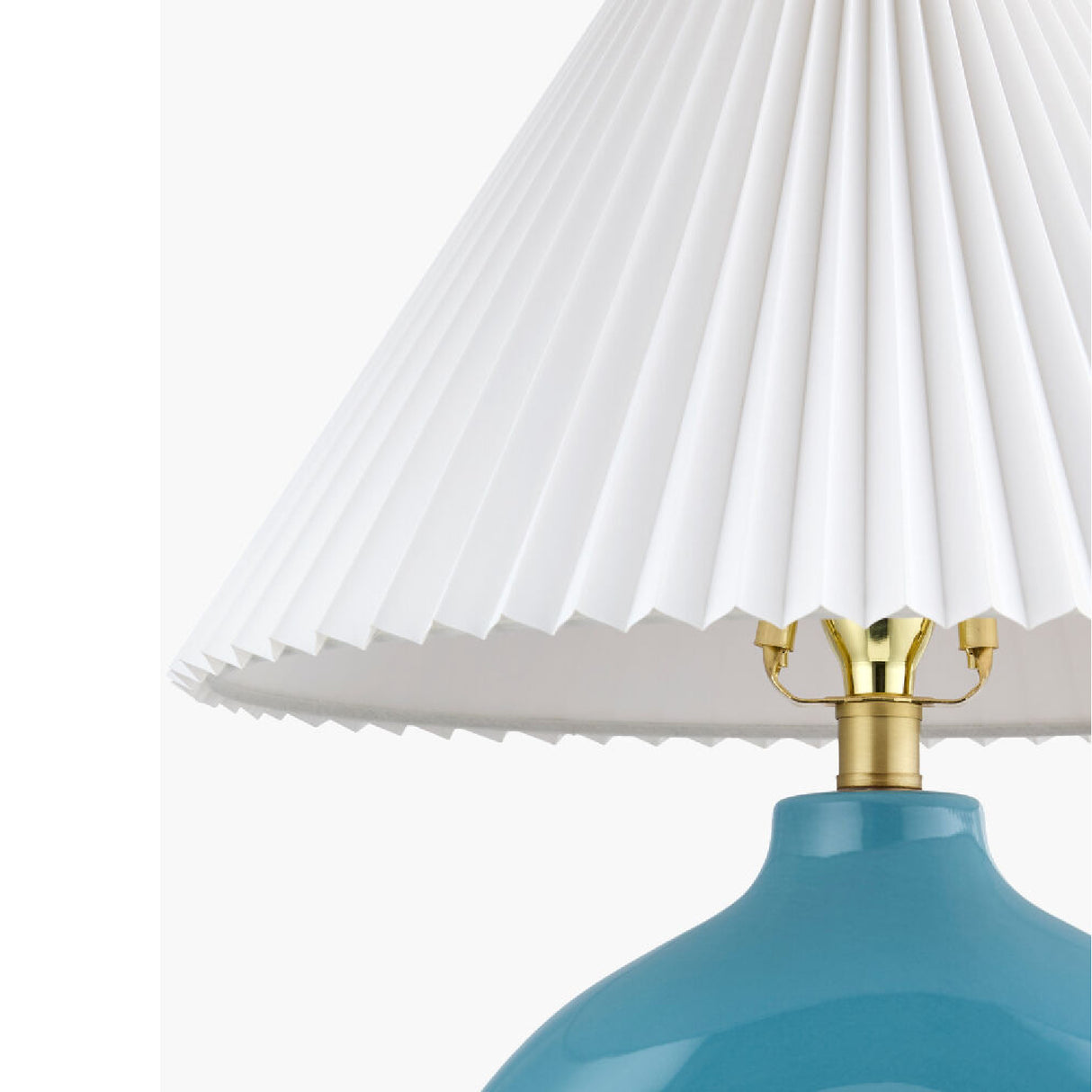   Modern European furniture - Pleated White Fabric Table Lamp - www.oroa.com | Oroa.com