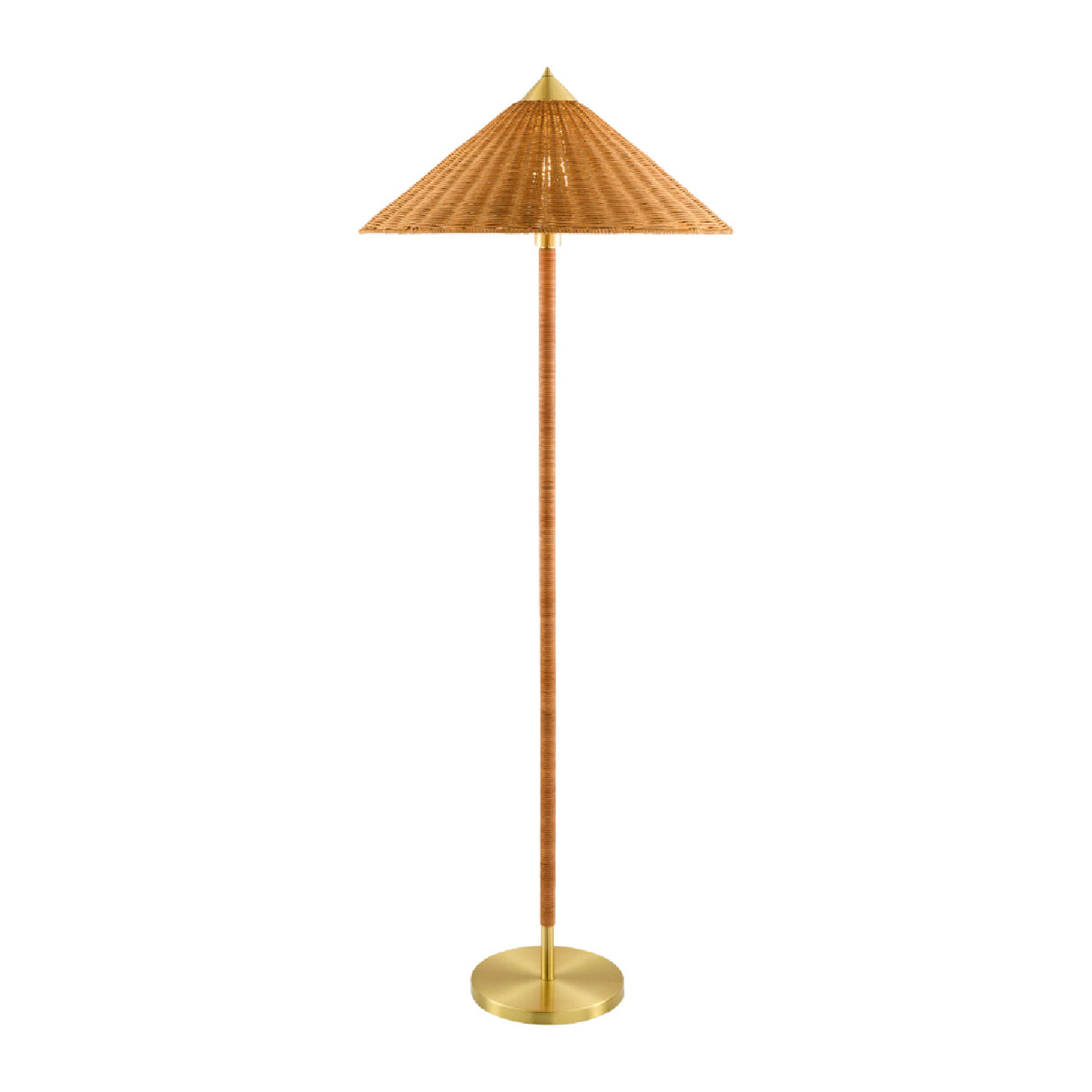   Modern European furniture - Conical Rattan Accent Floor Lamp - www.oroa.com | Oroa.com