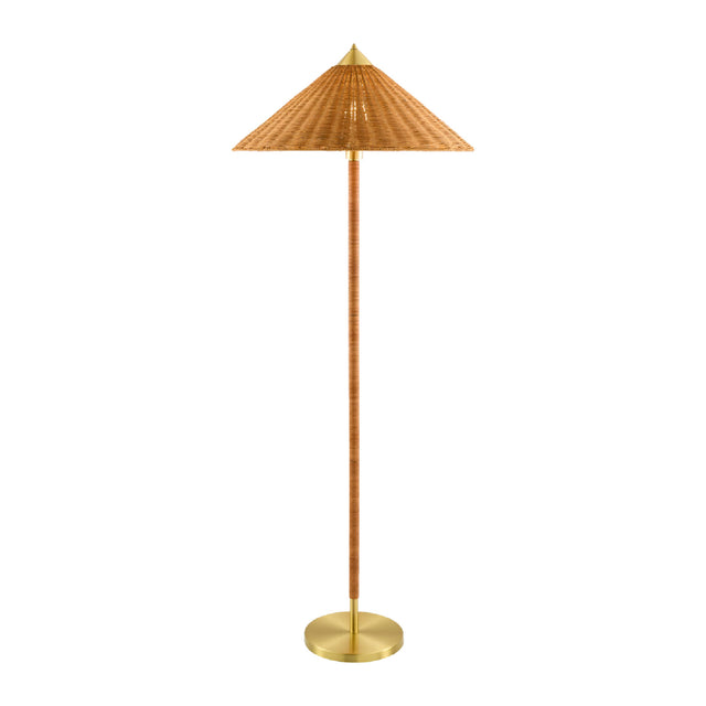 Modern European furniture - Conical Rattan Accent Floor Lamp - www.oroa.com