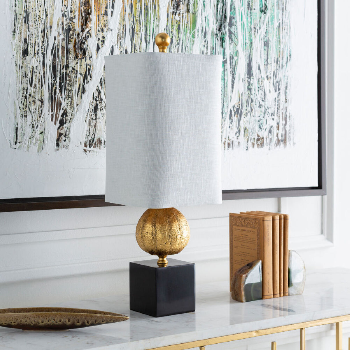   Modern European furniture - Gold & Black Base Table Lamp - www.oroa.com | Oroa.com