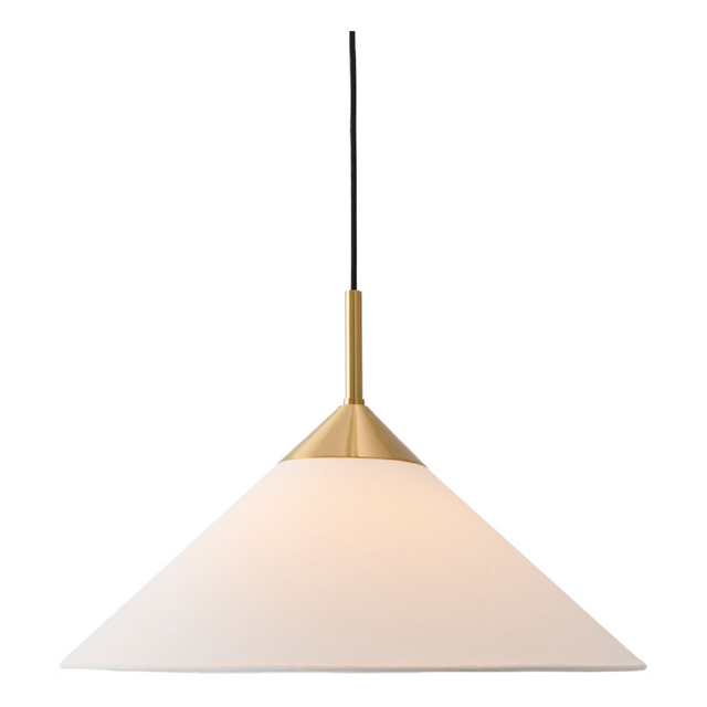 Modern European furniture - White Linen Conical Pendant Lamp - www.oroa.com