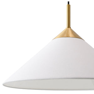   Modern European furniture - White Linen Conical Pendant Lamp - www.oroa.com | Oroa.com