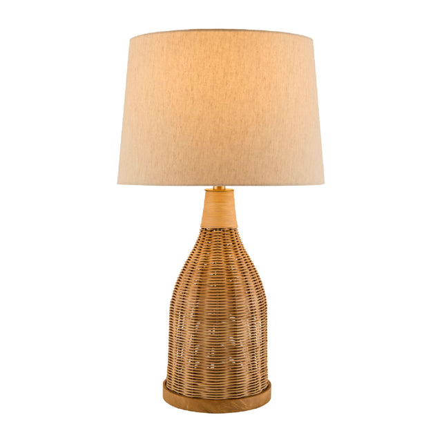 Modern European furniture - White Cotton Rattan Table Lamp - www.oroa.com