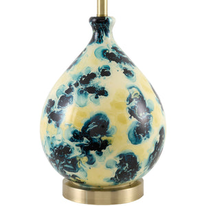   Modern European furniture - Blue Floral Glass Table Lamp - www.oroa.com | Oroa.com