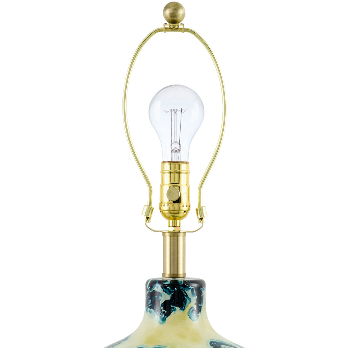   Modern European furniture - Round Painted Glass Tabe Lamp - www.oroa.com | Oroa.com