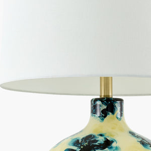   Modern European furniture - Round Painted Glass Tabe Lamp - www.oroa.com | Oroa.com