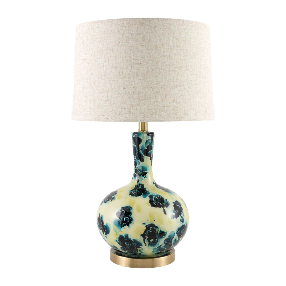   Modern European furniture - Painted Blue Glass Table Lamp - www.oroa.com | Oroa.com