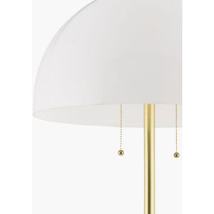   White Glass Dome Floor Lamp | Oroa.com