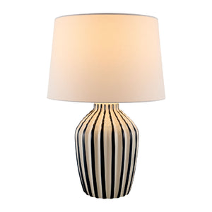   Lined Ceramic Accent Table Lamp | Oroa.com
