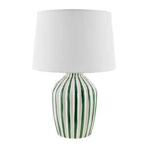   Lined Ceramic Accent Table Lamp | Oroa.com
