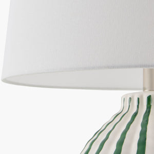   Lined Ceramic Accent Table Lamp | Oroa.com