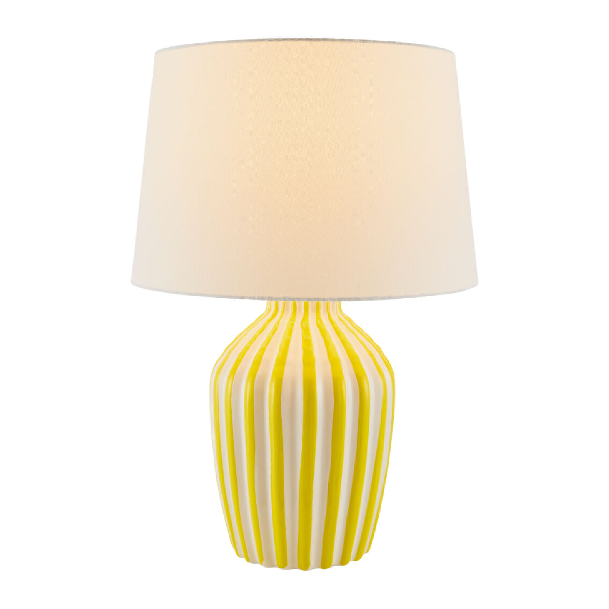   Lined Ceramic Accent Table Lamp | Oroa.com