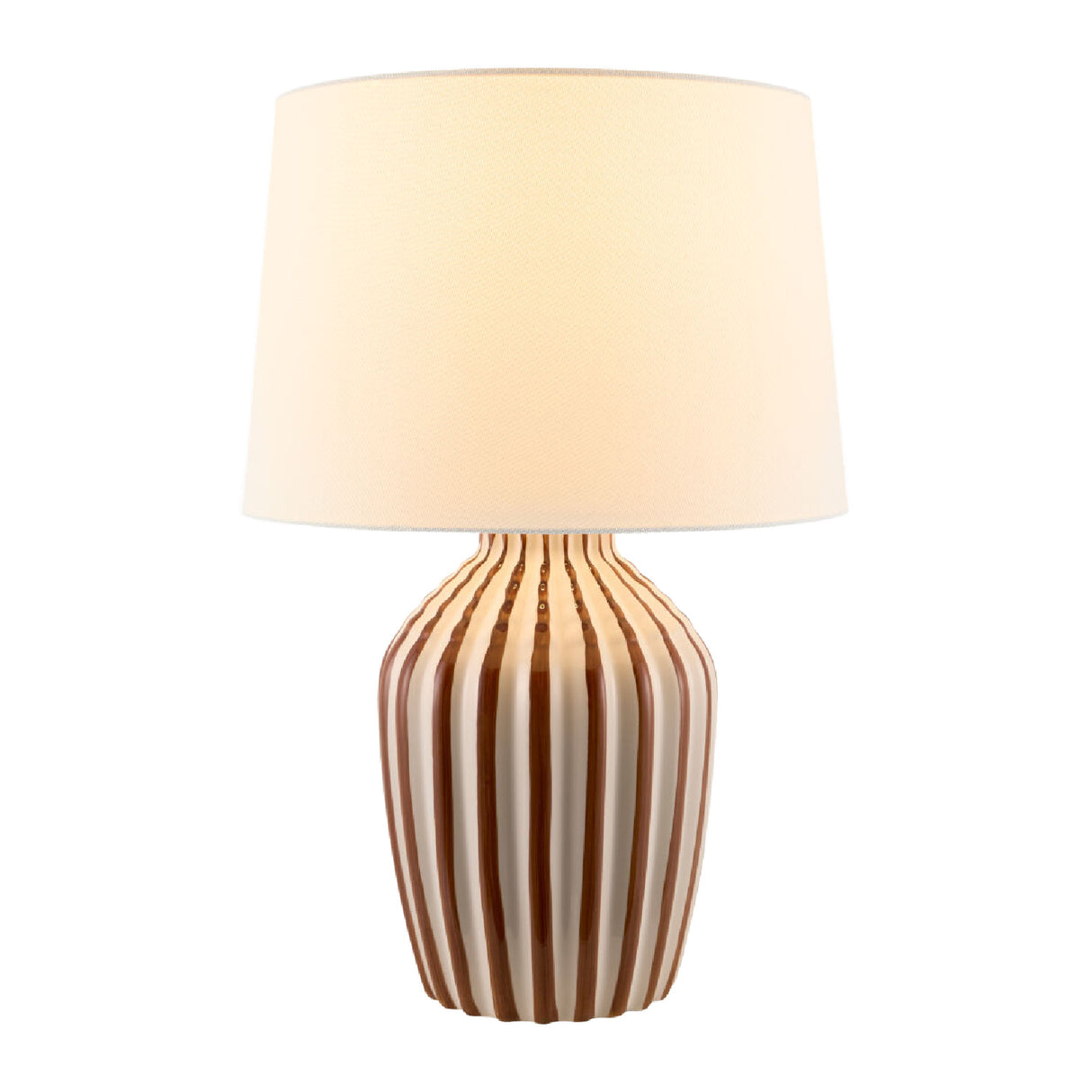   Lined Ceramic Accent Table Lamp | Oroa.com
