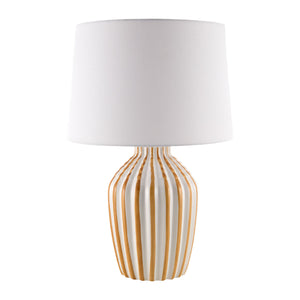   Lined Ceramic Accent Table Lamp | Oroa.com